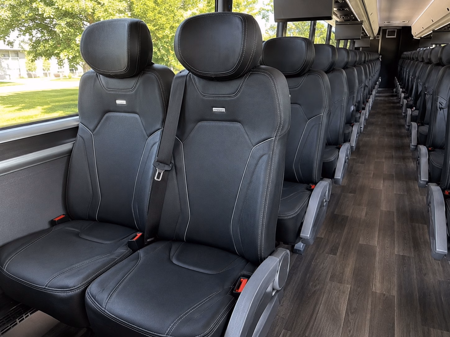 malden charter bus interior