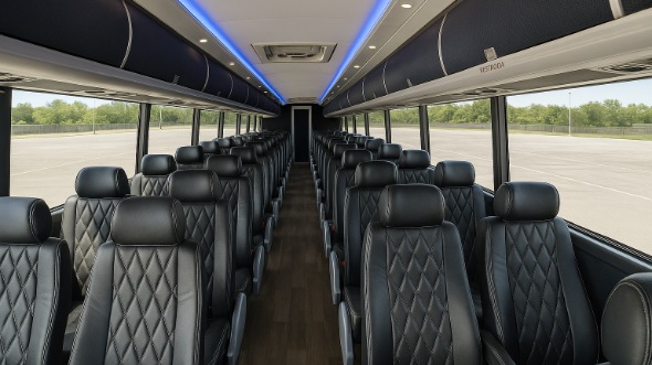 Interior of Charter Bus Company Revere's 50 Passenger Charter Bus in Revere