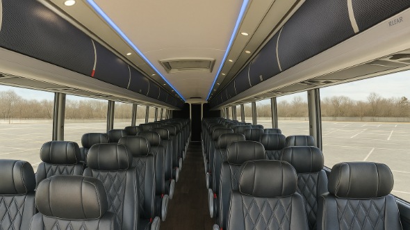 Interior of Charter Bus Company Chelsea's 54 Passenger Charter Bus in Chelsea
