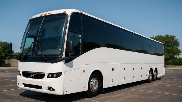 Exterior of Charter Bus Company Malden's 54 Passenger Charter Bus in Malden