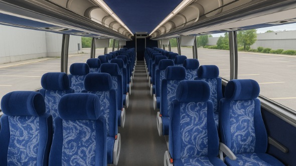 Interior of Charter Bus Company Somerville's 55 Passenger Charter Bus in Somerville