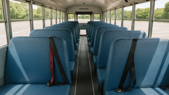 Interior of Charter Bus Company Chelsea's School Bus in Chelsea